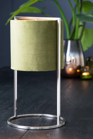 Tischlampe grün Lampenschirm, Tischleuchte grün, Tischlampe Lampenschirm grün, Höhe 45 cm