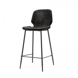 Barstuhl schwarz Industriedesign, Barhocker schwarz, Sitzhöhe 65 cm