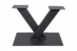 Tischgestell schwarz Metall Industriedesign, Metall Tischgestell für Esstisch Industrie Metall