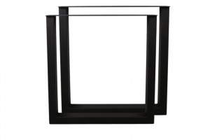 Tischbeine 2er Set schwarz Metall Industriedesign, Metall Tischbeine für Esstisch Industrie Metall, Breite 70 cm