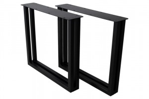 Tischbeine 2er Set schwarz Metall Industriedesign, Metall Tischbeine für Esstisch Industrie Metall