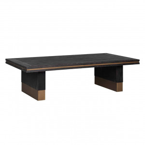 Couchtisch schwarz, Tisch schwarz Eiche furniert, Breite 140 cm