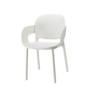 Gartenstuhl weiß, Design Stuhl weiß, Gartenstuhl mit Armlehne weiß