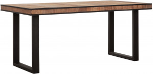Tisch Holz-Metall, Esstisch Industriedesign, Tisch braun, Breite 175 cm