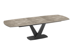 Esstisch grau Keramik-Tischplatte, Esstisch ausziehbare Tischplatte, Tisch Keramik grau,  Tisch ausziehbar Tischplatte grau,  Breite 200-260 cm