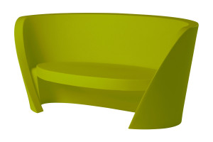Gartenbank grün Kunststoff, Sitzbank grün Kunststoff, Outdoor-Sofa grün, Breite 170 cm