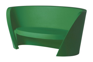 Gartenbank grün Kunststoff, Sitzbank grün Kunststoff, Outdoor-Sofa grün, Breite 170 cm