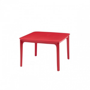 Gartentisch rot, Kunststoff Beitstelltisch rot, Gartentisch Kunststoff rot, Maße 60x60 cm