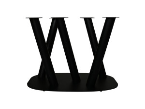 Tischgestell schwarz Metall, Tischfuß Metall schwarz, Metall Tischgestell schwarz, Breite 98 cm