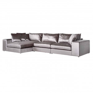 Sofa Silber grau, Lounge-Sofa, Breite 360 cm