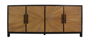 Sideboard braun, Anrichte modern Eiche furniert, Breite 210 cm