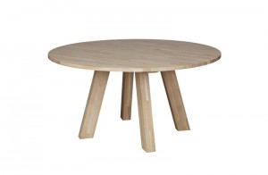 Tisch rund Massivholz,  Esstisch rund  Eiche massiv, Durchmesser 150 cm