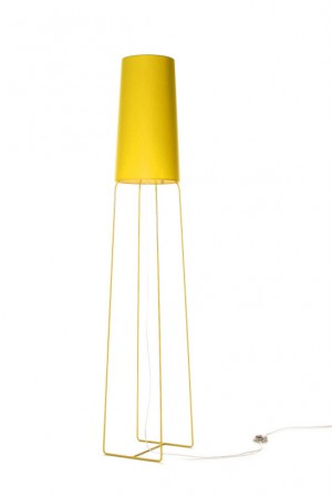 Stehleuchte gelb, moderne Stehlampe mit Lampenschirm