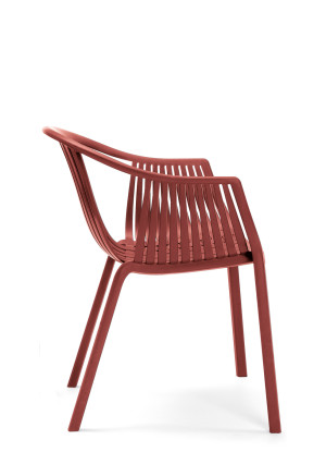 Gartenstuhl rot Kunststoff, Outdoor Stuhl rot stapelbar