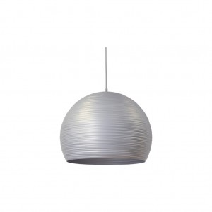 Moderne Hängeleuchte Lampenschirm aus Aluminium, Hängelampe Farbe silber, Durchmesser 40 cm