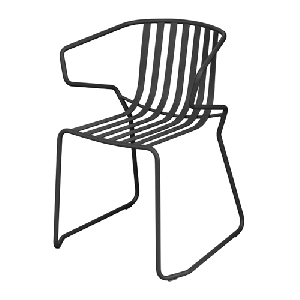 Gartenstuhl Metall schwarz, Stuhl Outdoor schwarz